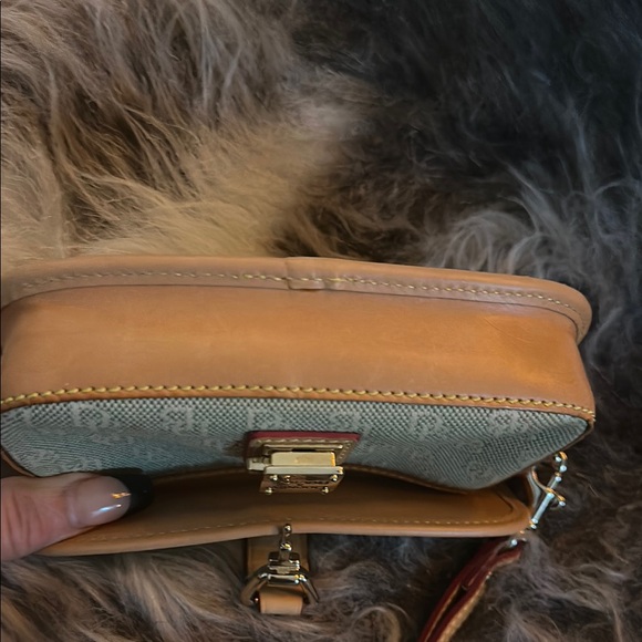 Dooney & Bourke Tan and Green Women's Bag **stain** - Picture 3 of 8